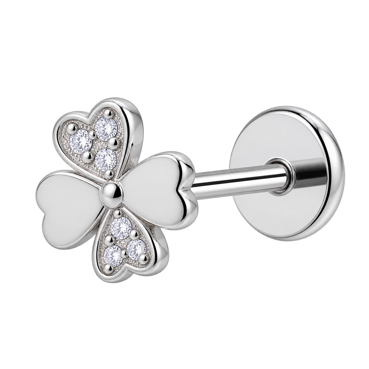 Piercing Titanium Labret Trevo | Linha Essencial