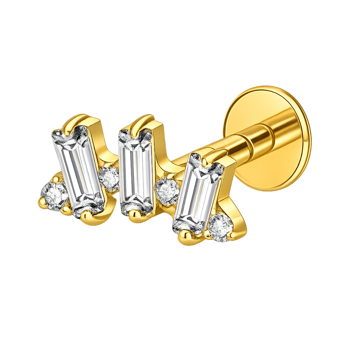 Piercing Titanium Labret Trio MIX | Linha Premium