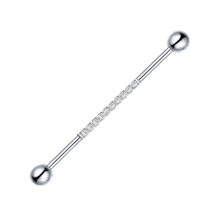 Barra Transversal CZ Cravejada - Titanium